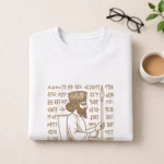 تیشرت نخ پنبه طرح سرباز هخامنشی و خطوط میخی - Image 4