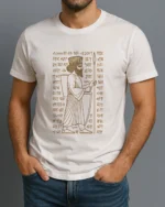 تیشرت نخ پنبه طرح سرباز هخامنشی و خطوط میخی - Image 3